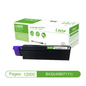 i-Aicon Toner for OKI B432 B412, 12,000 pages, black, compatible